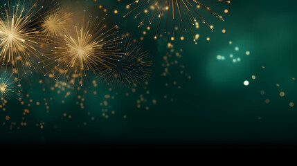 Fototapeta premium Beautiful creative holiday background. Fireworks and sparkles