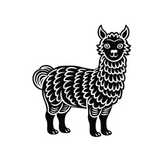 Alpaca graphic vector EPS
