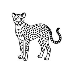 Cheetah graphic vector EPS