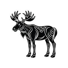 Moose graphic vector EPS