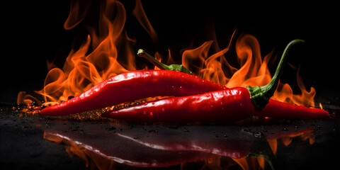 photo illustration of hot and smoky chili peppers