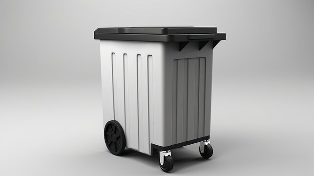trash can isolated on white
