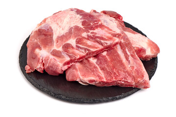 Raw Pork ribs, isolated on white background