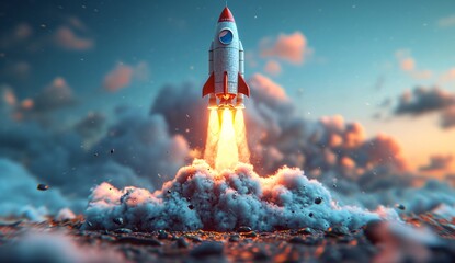 Rocket Blast Off: A Space-Age Adventure Generative AI