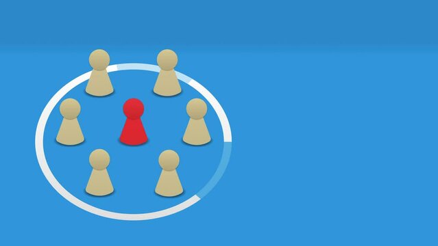 Des pions repr&eacute;sentent la discrimination d'un profil dans une &eacute;quipe