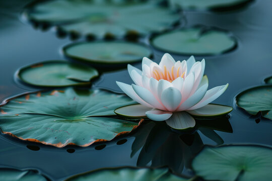 Water lily in water