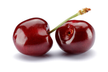 cherries isolated on white background