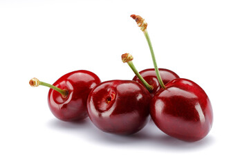 cherries isolated on white background