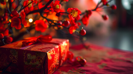 Red gift box for Chinese New Year 