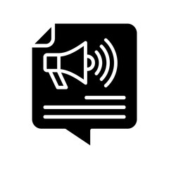 Marketing glyph icon Illustration vector grapic