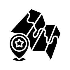 Location glyph icon Illustration vector grapic