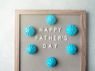 Happy fathers day greeting card with letter board text - 717874718
