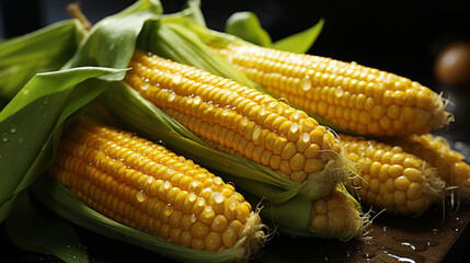 Corn close up realistic Ultra HD 8k