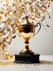 gold trophy cup illustration 