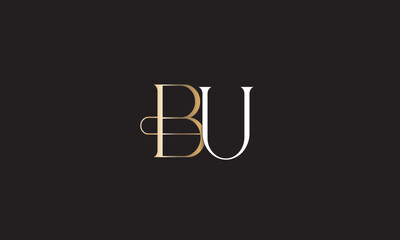 BU, UB, U, B Abstract Letters Logo Monogram