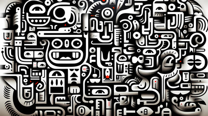 Abstract seamless doodle background, artistic backdrop