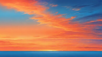 sunset over the sea