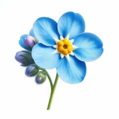 A sticker of a flower, digital art - 006