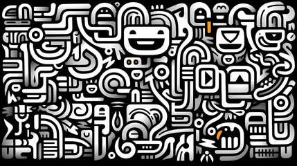 Abstract seamless doodle background, artistic backdrop