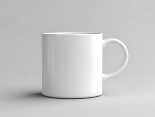 Obraz premium 3D blank white cup mockup on isolated background