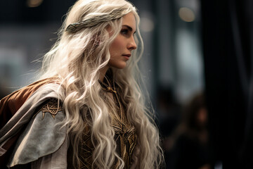 Portrait of male person in a uniform science fiction created with generative ai technology