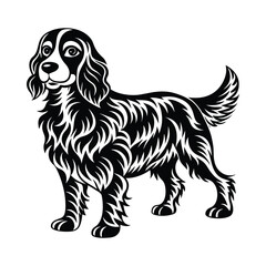 Spaniel graphic vector EPS