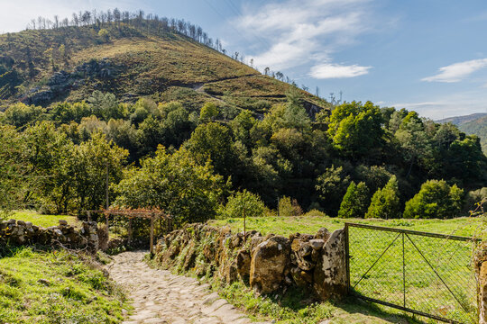 view of the Geres valley near Sistelo, Viana do Castelo, Portugal