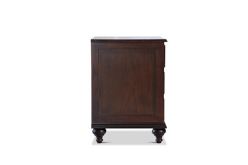 vintage Bedside table  Wooden furniture for bedroom web site design or advertisement. Isolated vector icon on White background