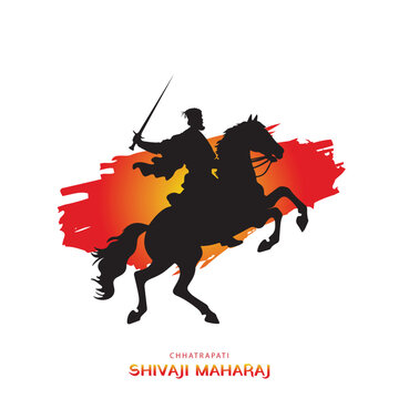 Chhatrapati Shivaji Maharaj Silhouette Vector Illustration Design