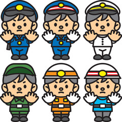 職業シリーズ　制服を着た人々