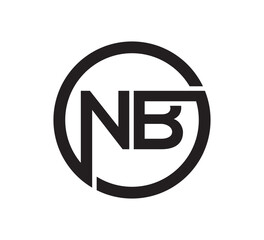 NB logo design vector template