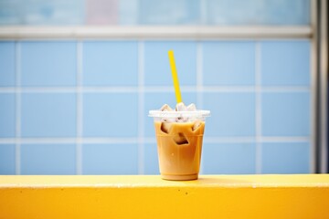 iced coffee in a to-go cup with a straw