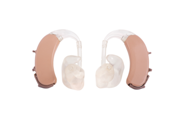 Hearing aids with ear mould  on transparent background (PNG image)