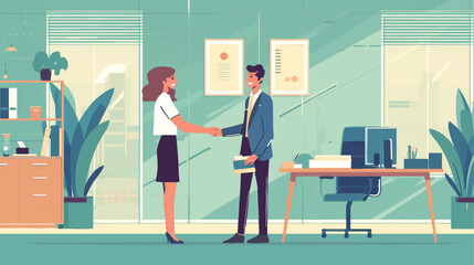 Business deal concept illustration vector - obrazy, fototapety, plakaty