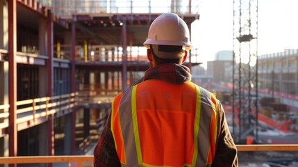 Worker, builder, molarist, plasterer performs his work wearing a helmet. Construction profession, work on the construction of buildings and structures.