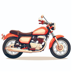 Colored motorcycle illustration vector
