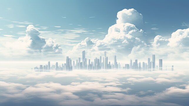 Modern cityscape, contemporary architecture, high-rise buildings, metropolitan vista, city skyline. Generated by AI.