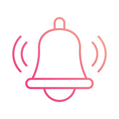 School Bell icon isolate white background vector stock illustration