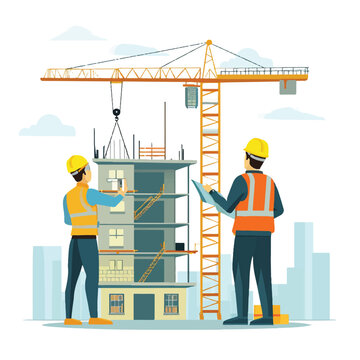 Construction service illustration vector