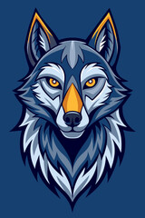 A Royal wolf head mascot