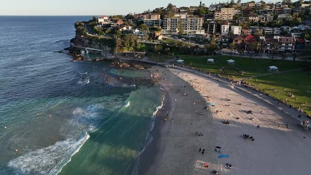 bronte beach sydney australia aerial 4k