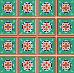 한국전통 단청문양 패턴 일러스트