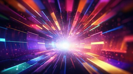 spectacular lighted tunnel. abstract background with vibrant lines. ideal for creative visuals and projects - obrazy, fototapety, plakaty