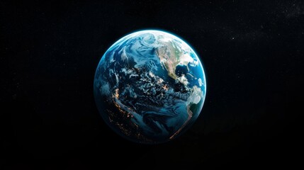 Planet earth. View from space to earth. 
