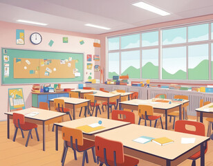 interior of a school