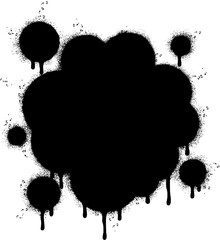 Black Ink Splatter isolated with a white background.
