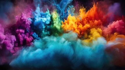 Obraz na płótnie Canvas spectacular surreal colorful powder photo background. abstract visuals in high definition. great for creative projects