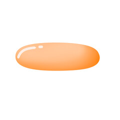 Cute Orange Watercolor Speech Bubble Text Box Illustration