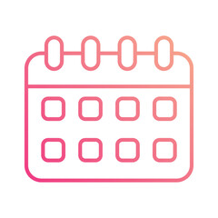 Calendar icon isolate white background vector stock illustration