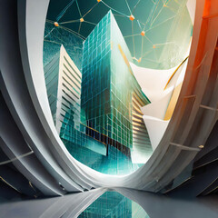 abstract architecture background,Business purpose  - obrazy, fototapety, plakaty